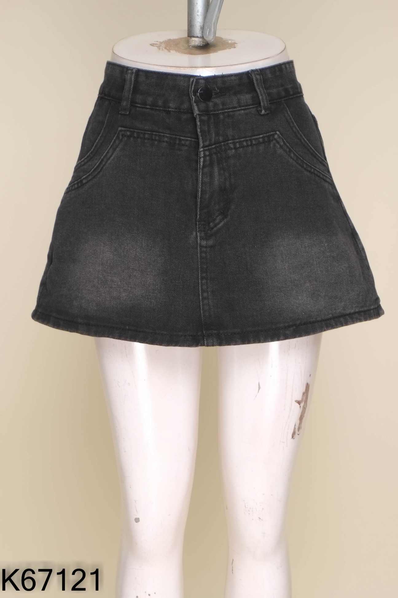 Quần giả váy jeans đen