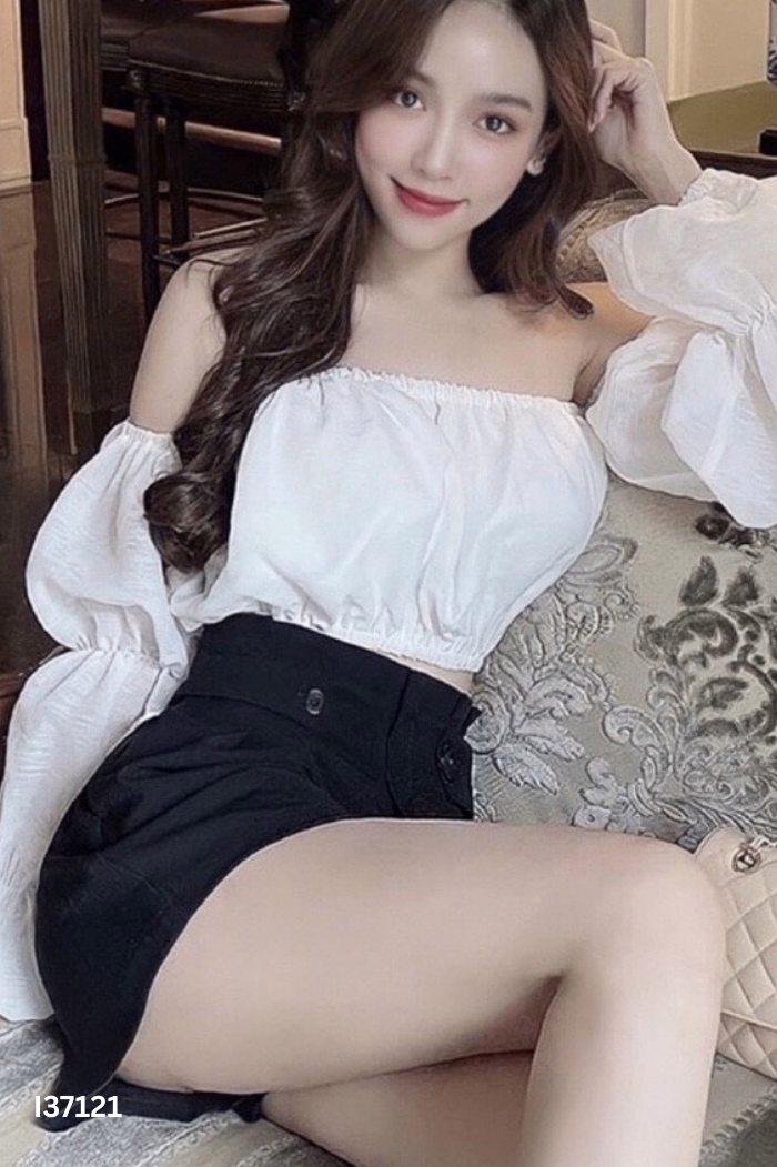 Áo trắng TI NGOAN tay phồng