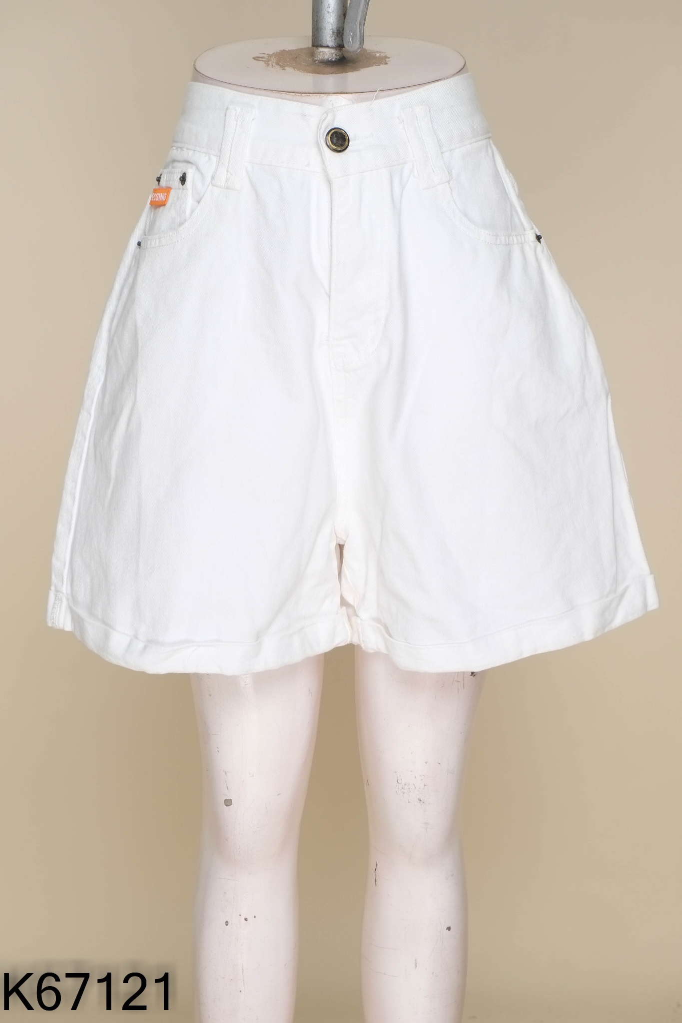Quần short jeans trắng