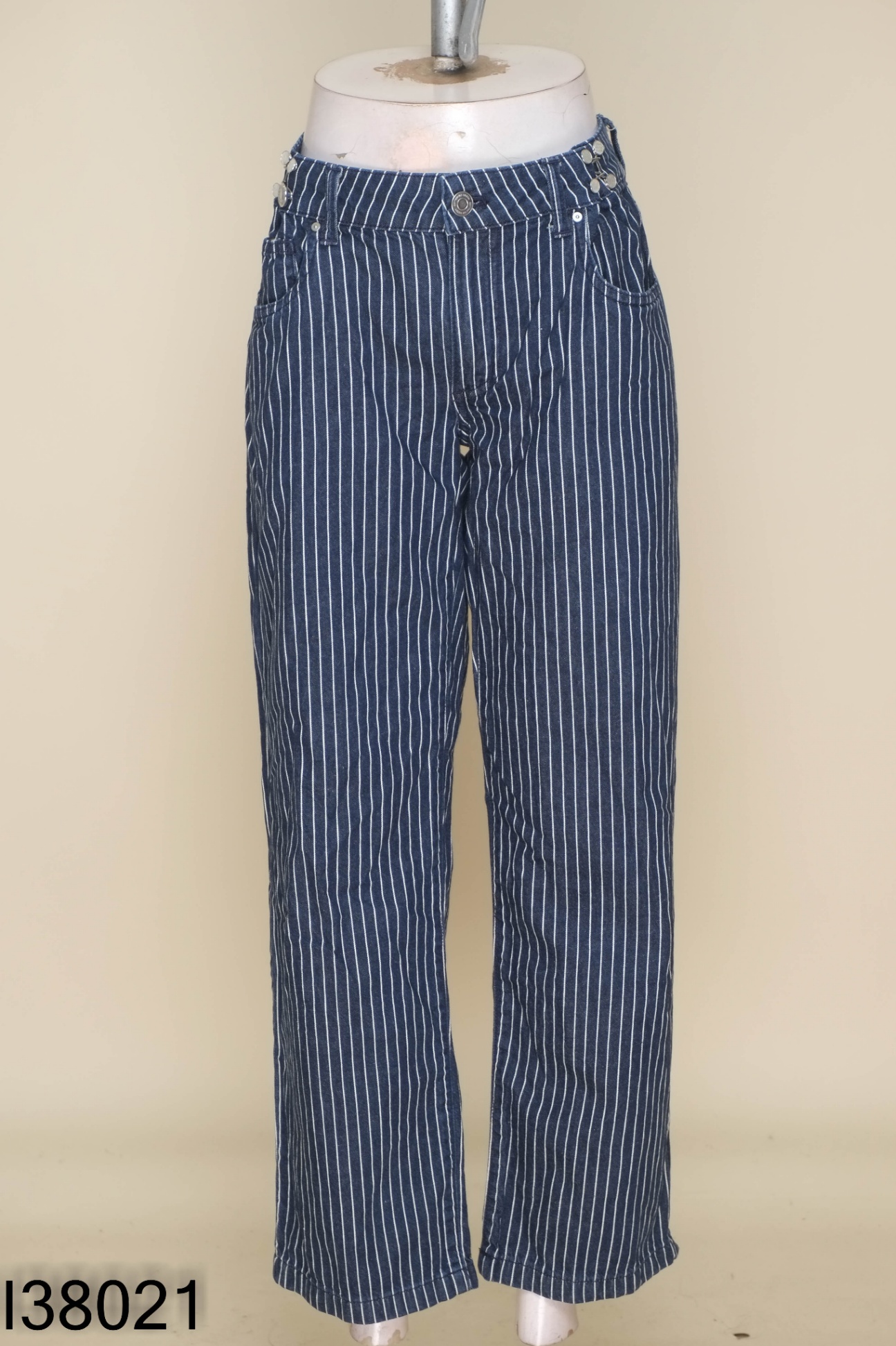 Quần jeans COTTON ON xanh sọc trắng