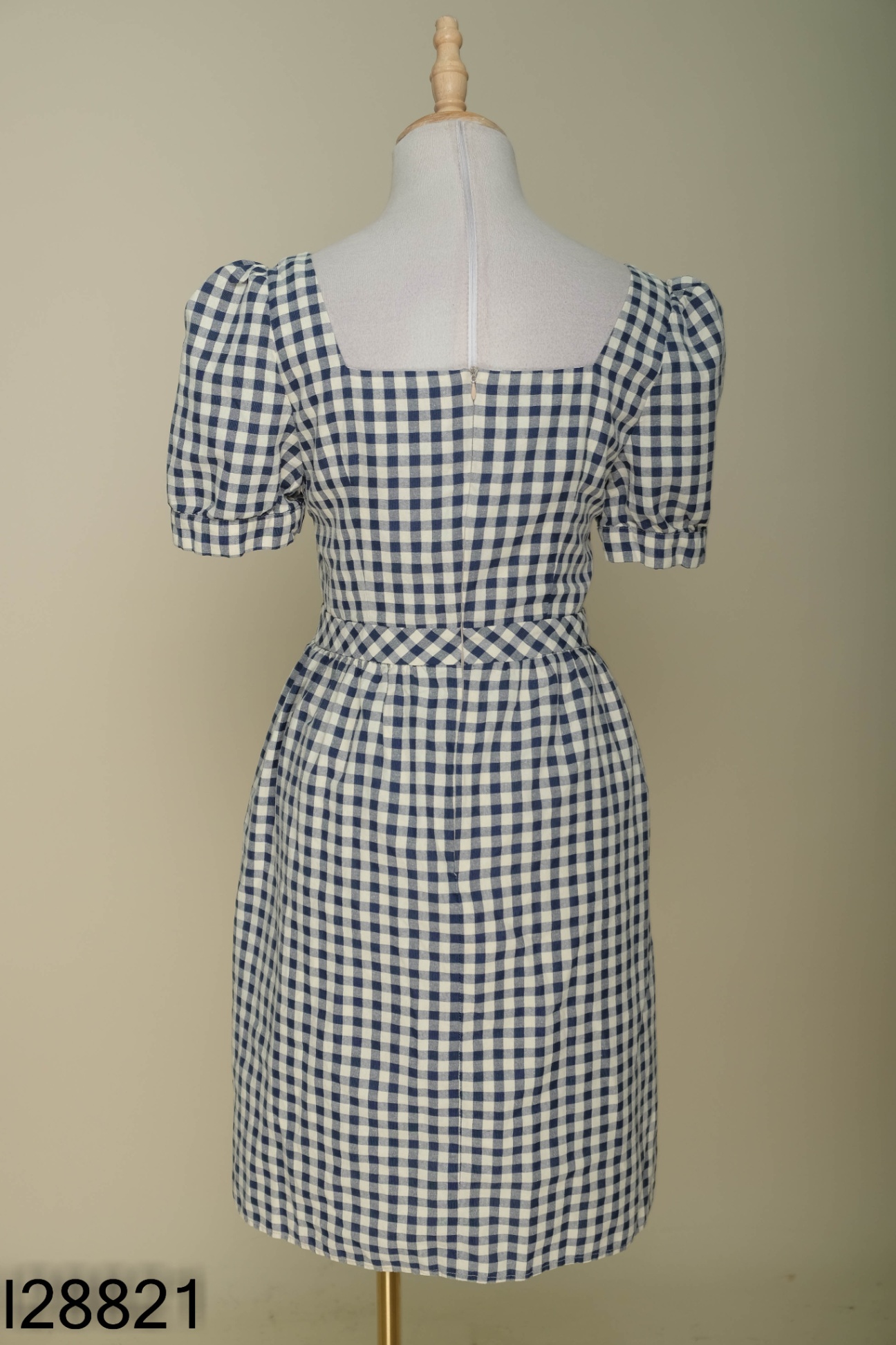 Váy ADORE DRESS be kẻ caro xanh
