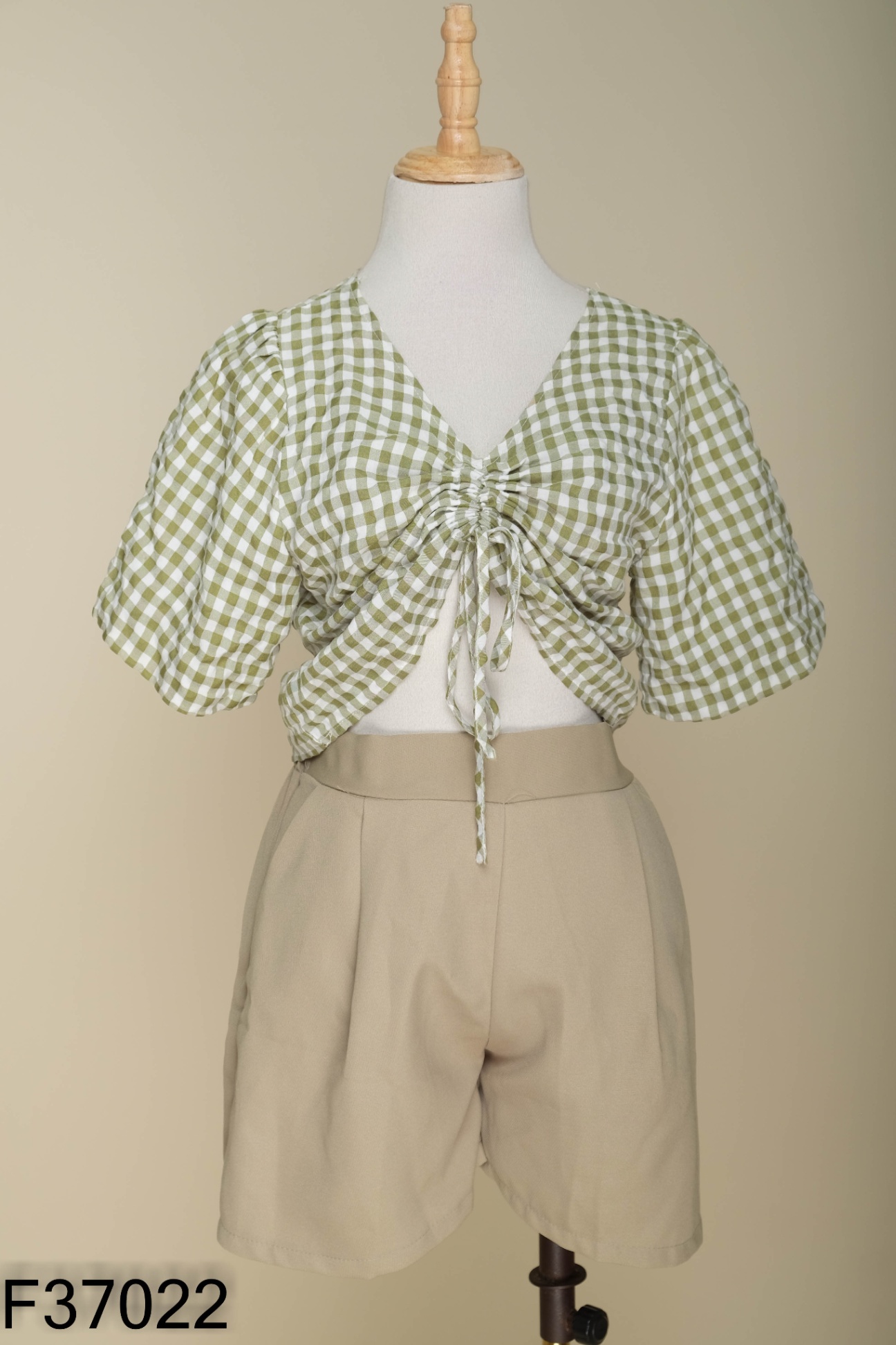 SET Áo xanh kẻ caro + quần shorts