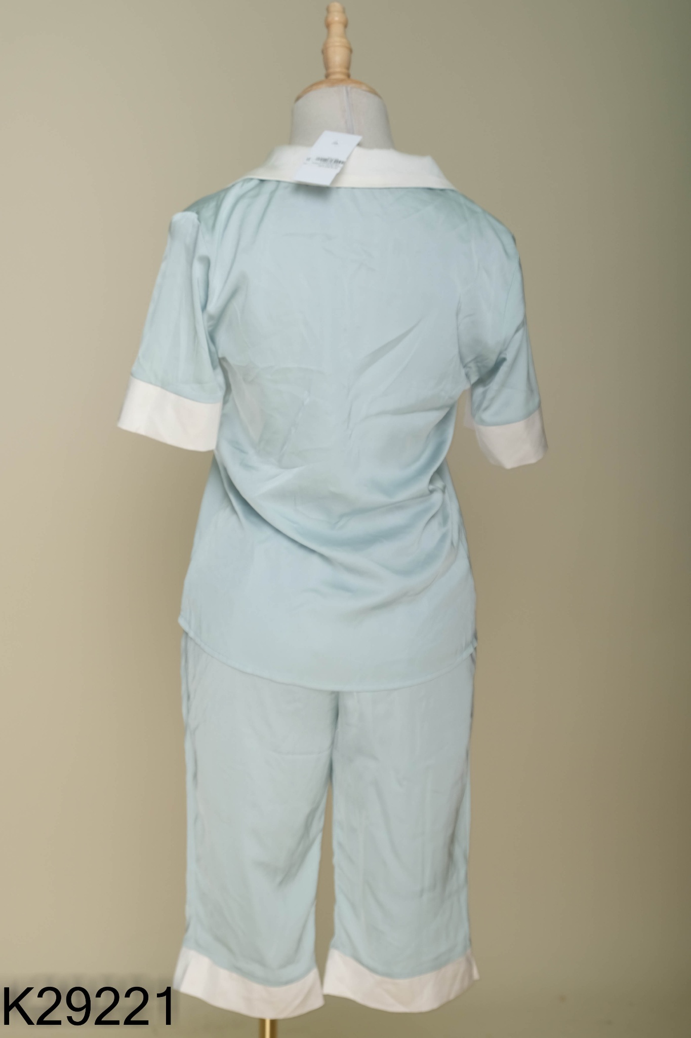 Set MIA LALA xanh phối be bộ ngủ