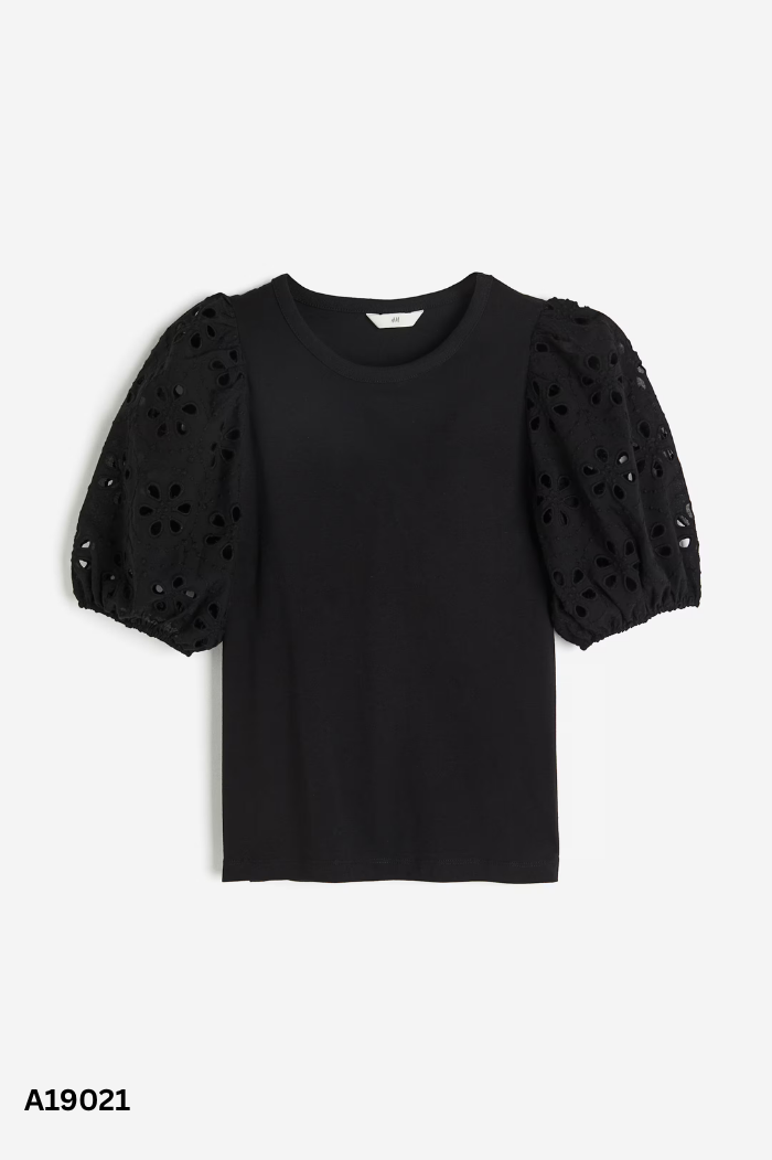 Áo đen ZARA tay phồng