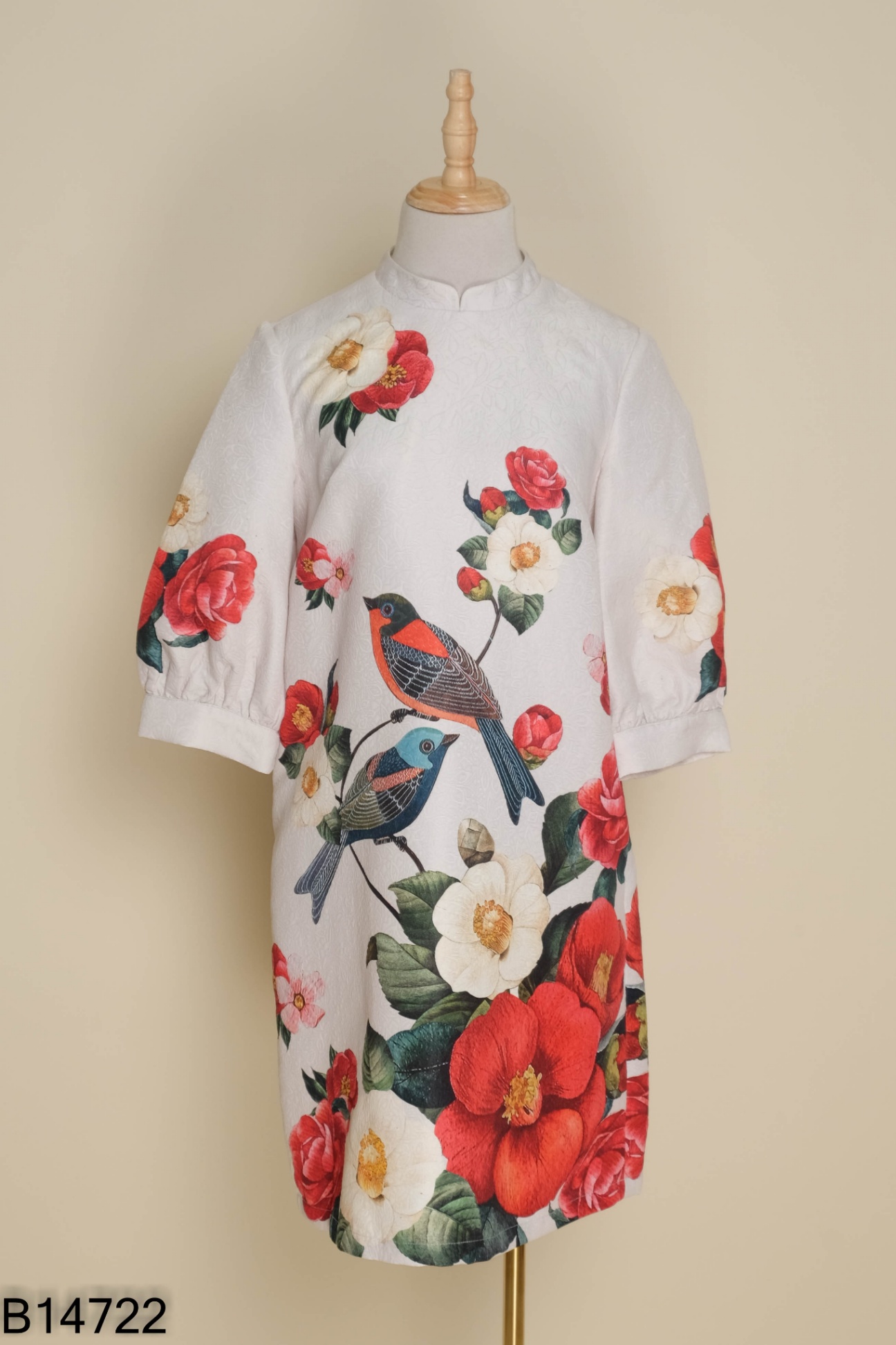 Váy be hoa ADORE DRESS cổ tàu