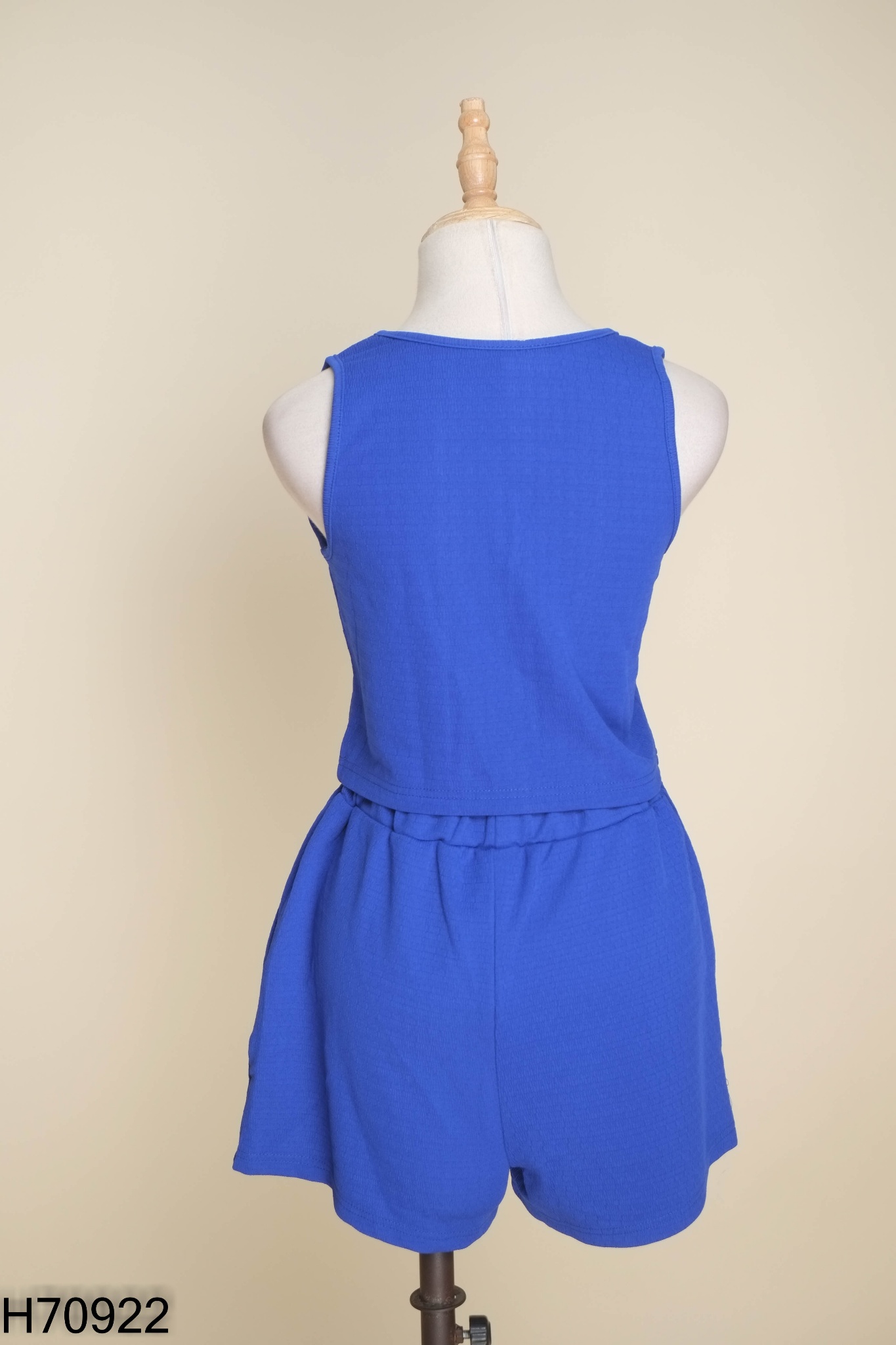 Set Áo xanh coban SHEIN trơn + quần shorts
