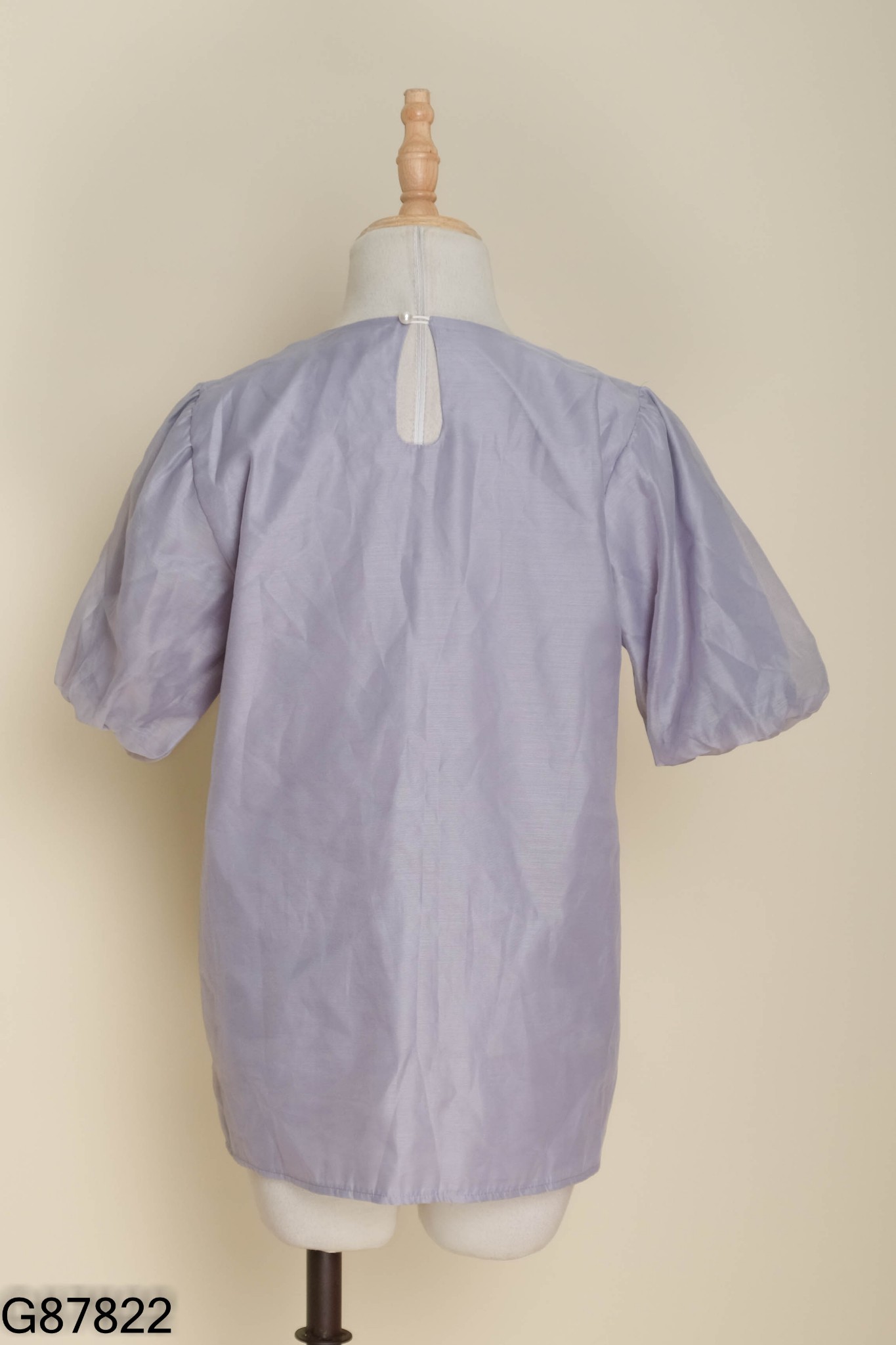 Áo chiffon xám LAMIGO tay phồng