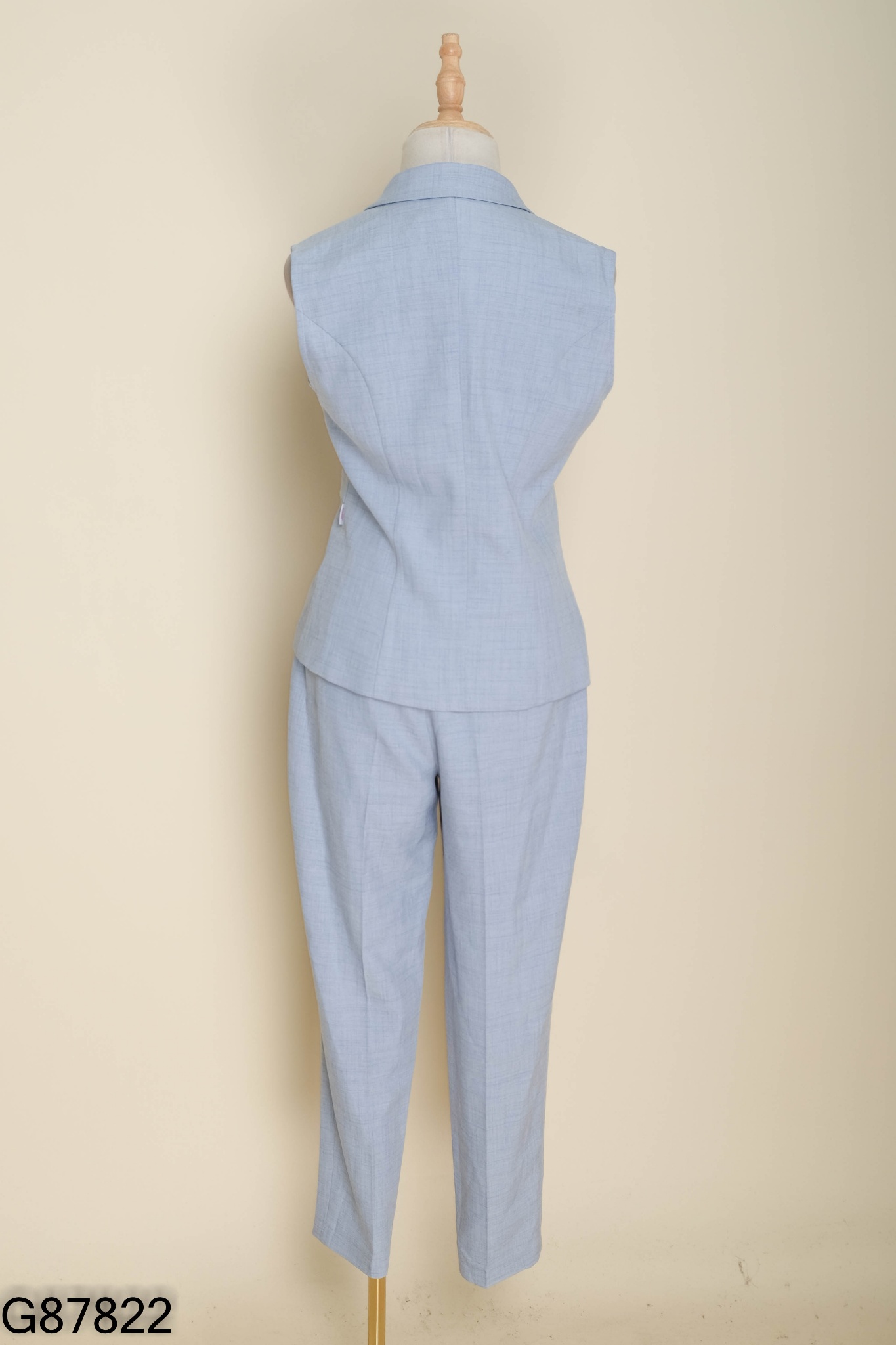 Set Áo gile xanh cổ vest + quần dài