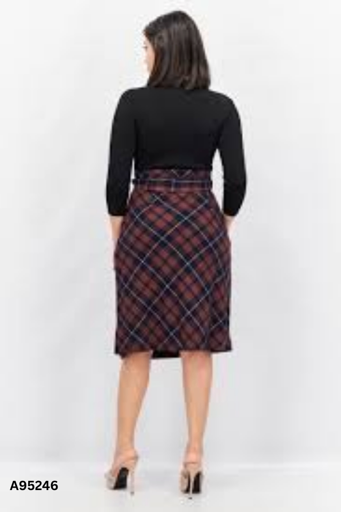 Váy VERO MODA đen phối nâu xanh