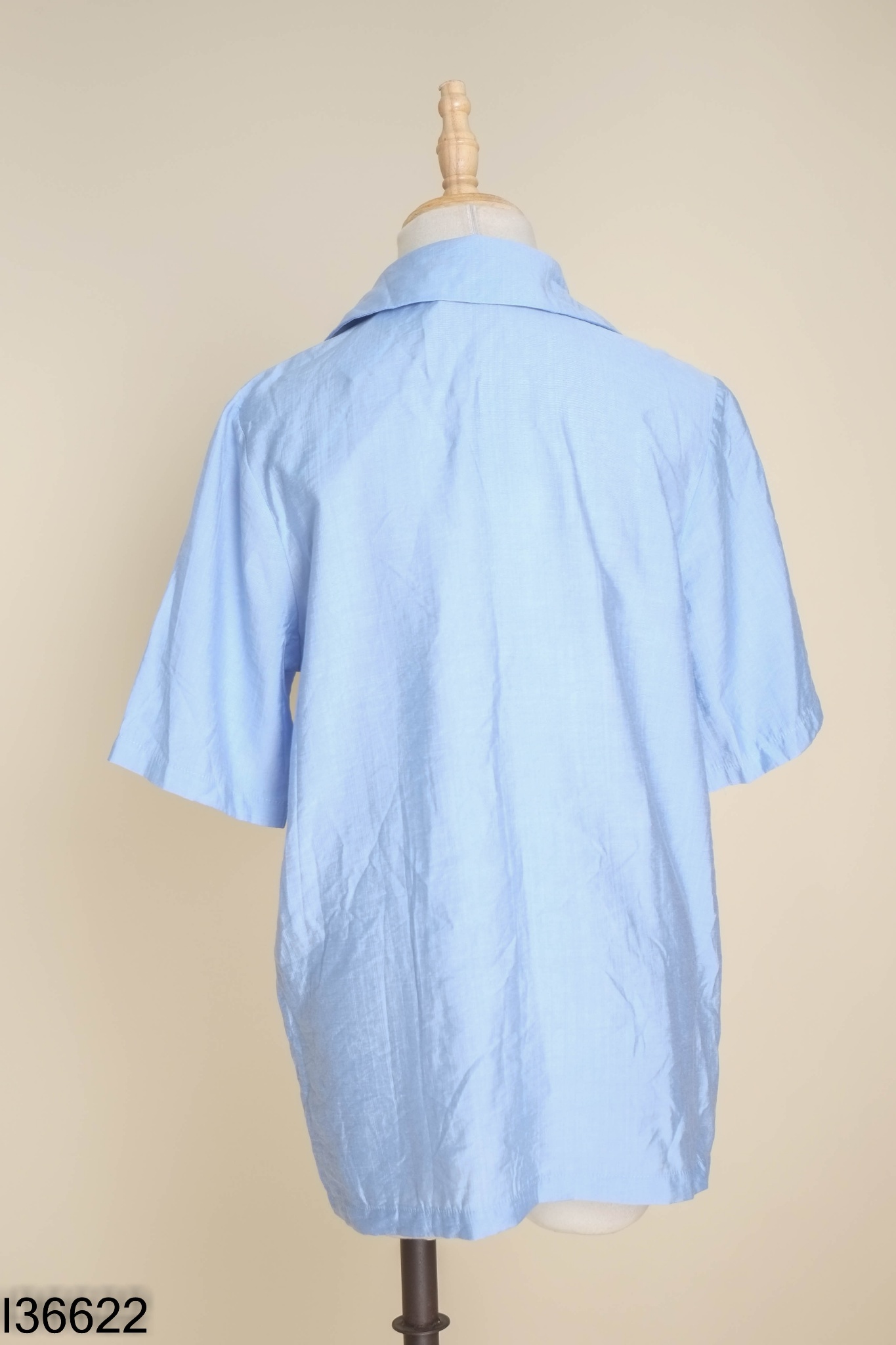 Áo blazer đũi xanh