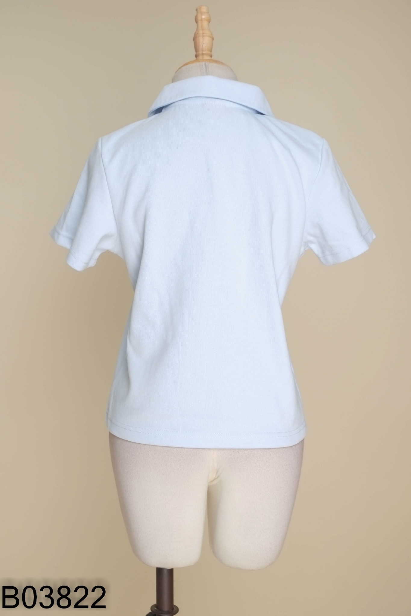 NEWTAG Áo polo xanh thêu hoa