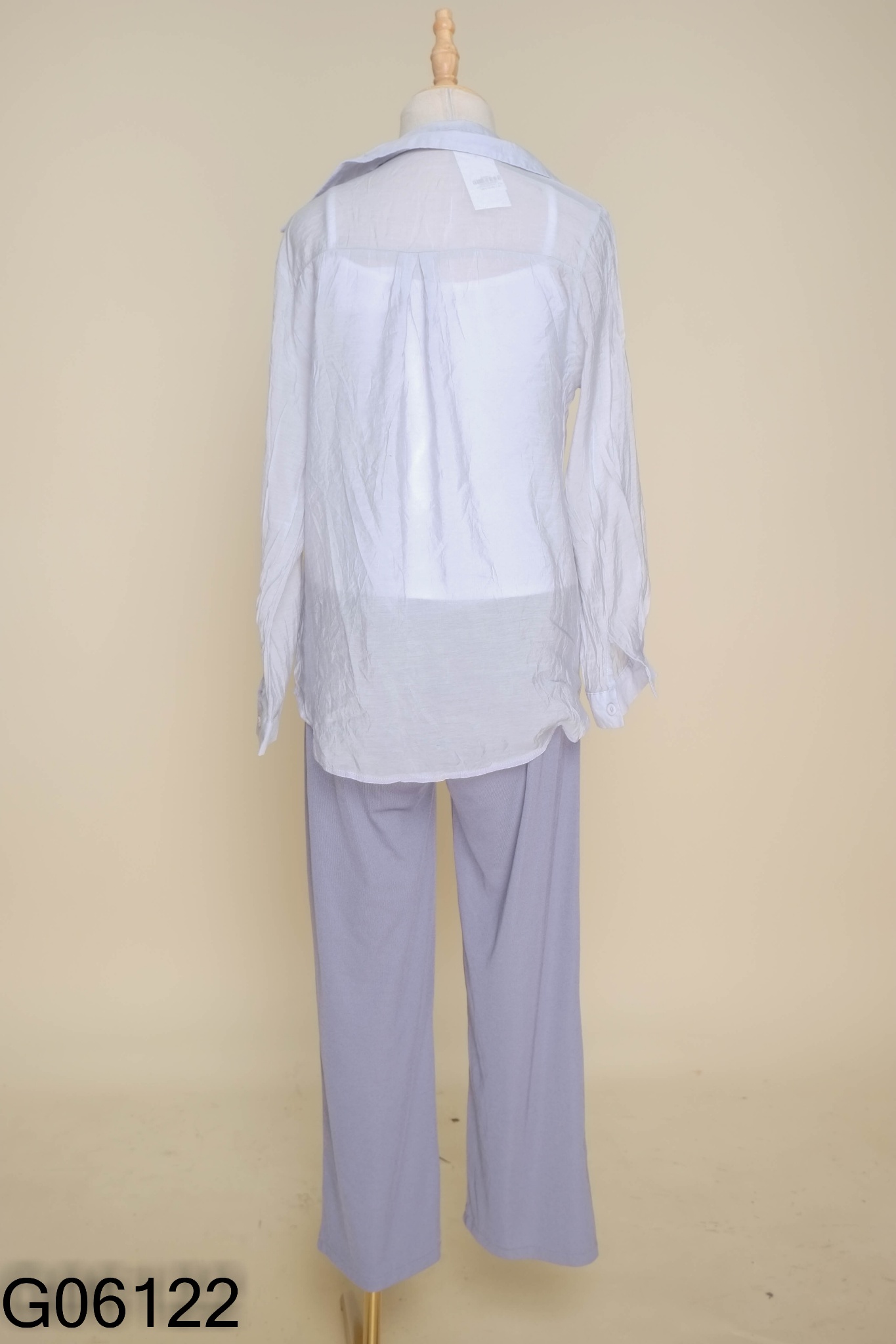 SET 3 Áo trắng hai dây + áo sơ mi xanh + quần short
