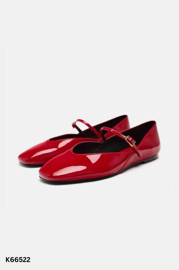 Giày bệt da đỏ (ZARA xuất)