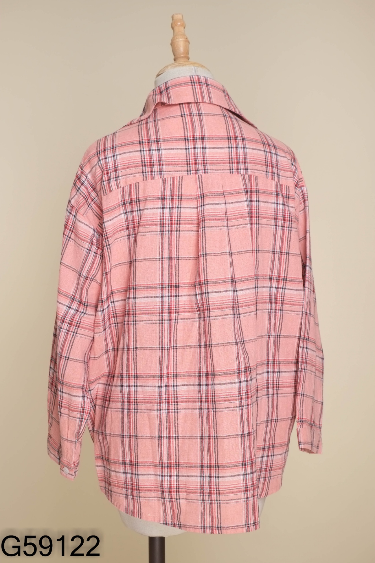 Áo sơ mi 92 WEAR hồng kẻ