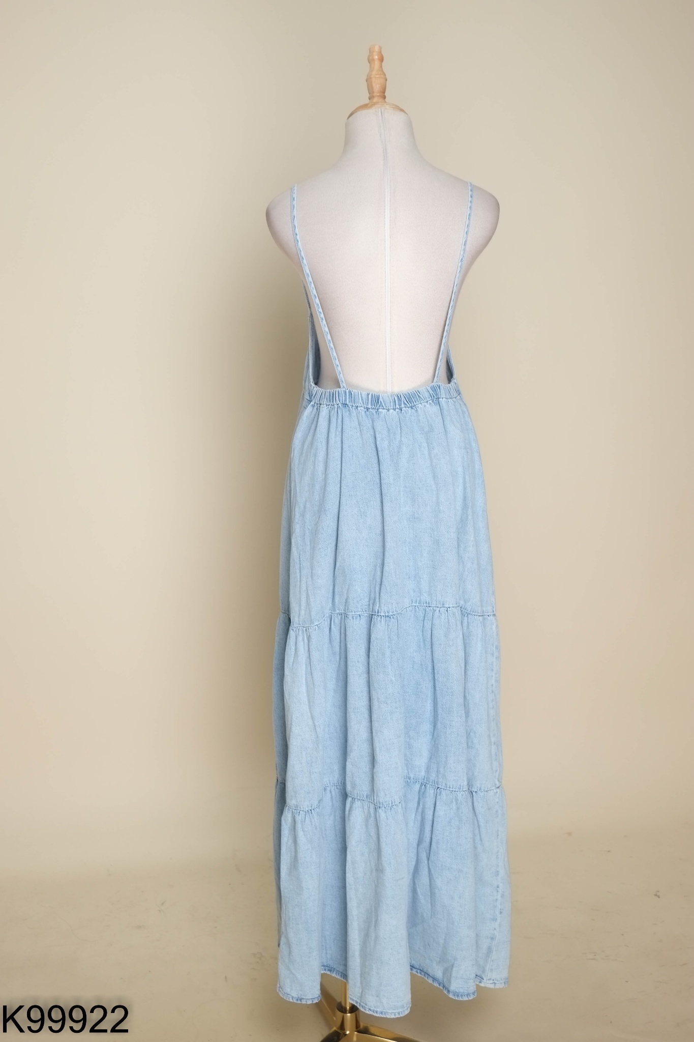 NEWTAG Yếm váy MANGO jean xanh