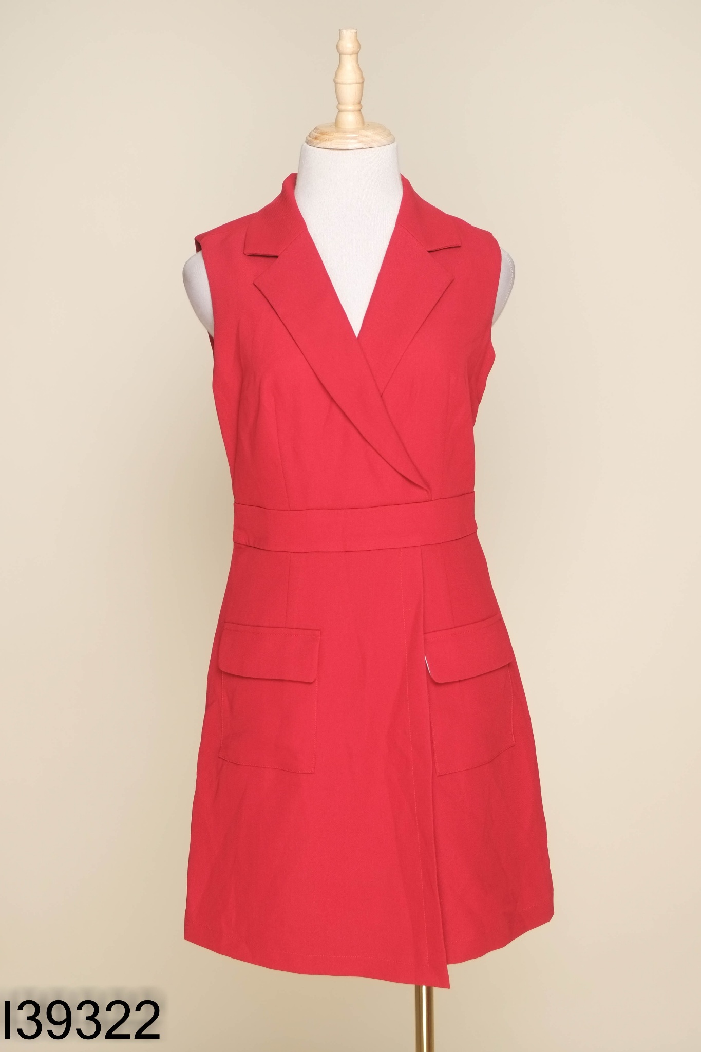 Váy ZICBI đỏ cổ vest