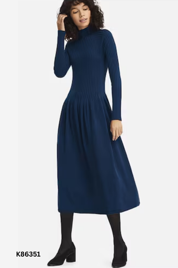 Váy len UNIQLO xanh than
