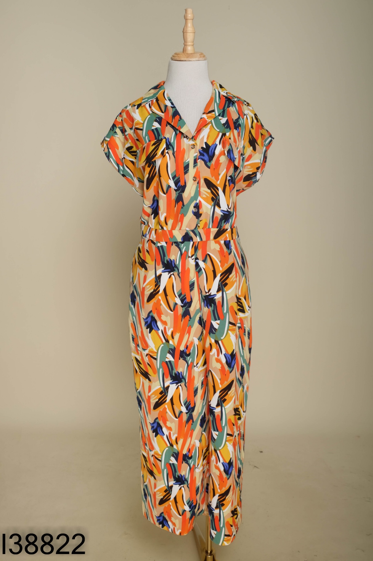 Jumpsuit NEM be cam phối xanh