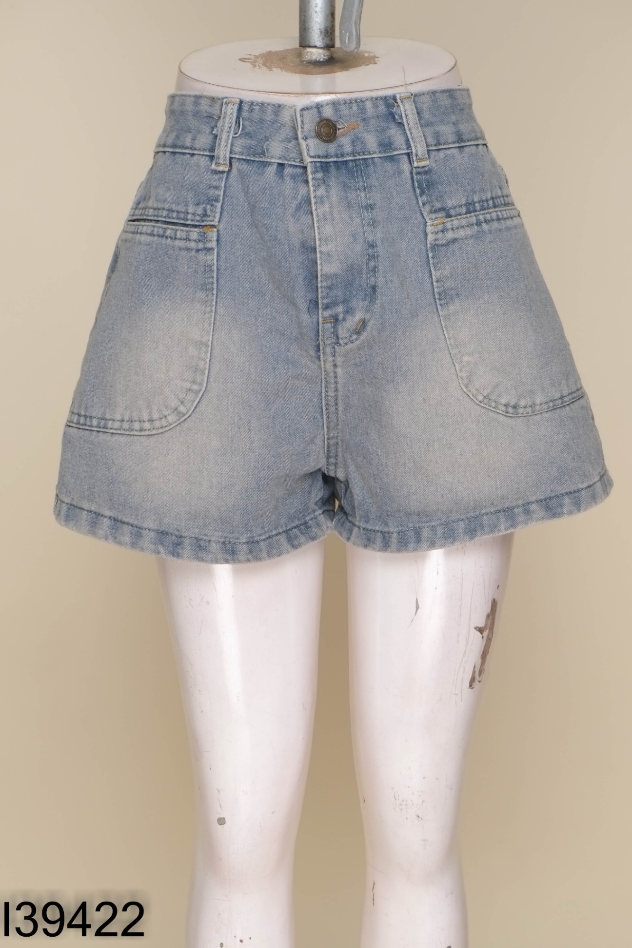 Quần short jean xanh