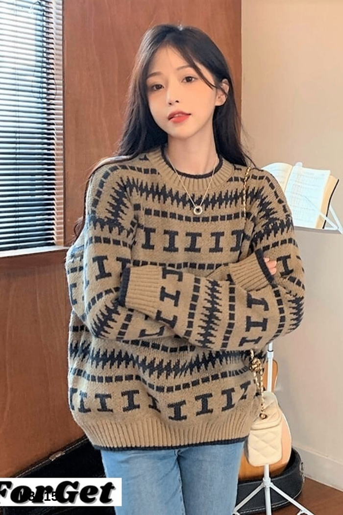 Áo len be họa tiết xanh