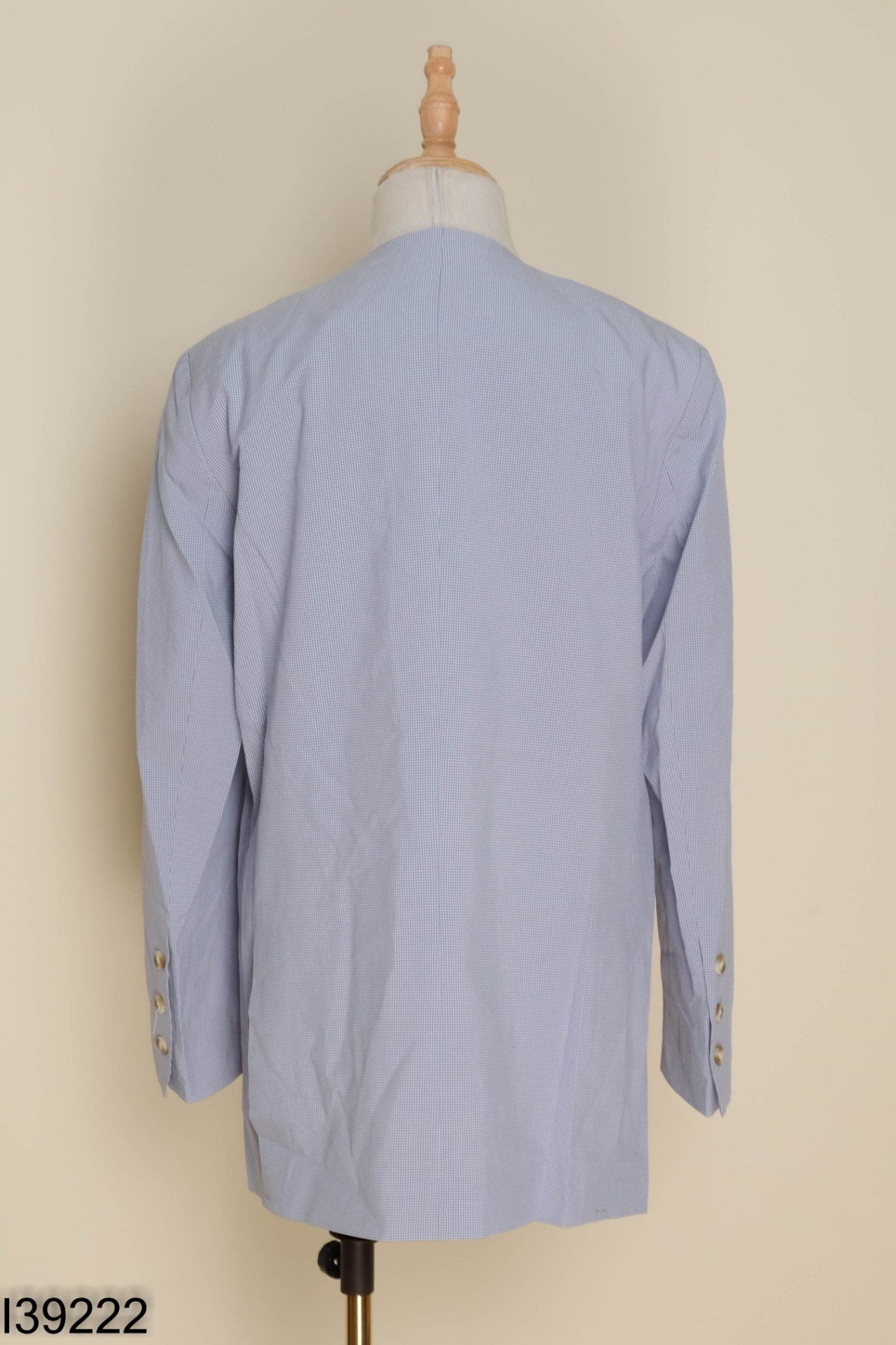 NEWTAG Blazer xanh kẻ trắng