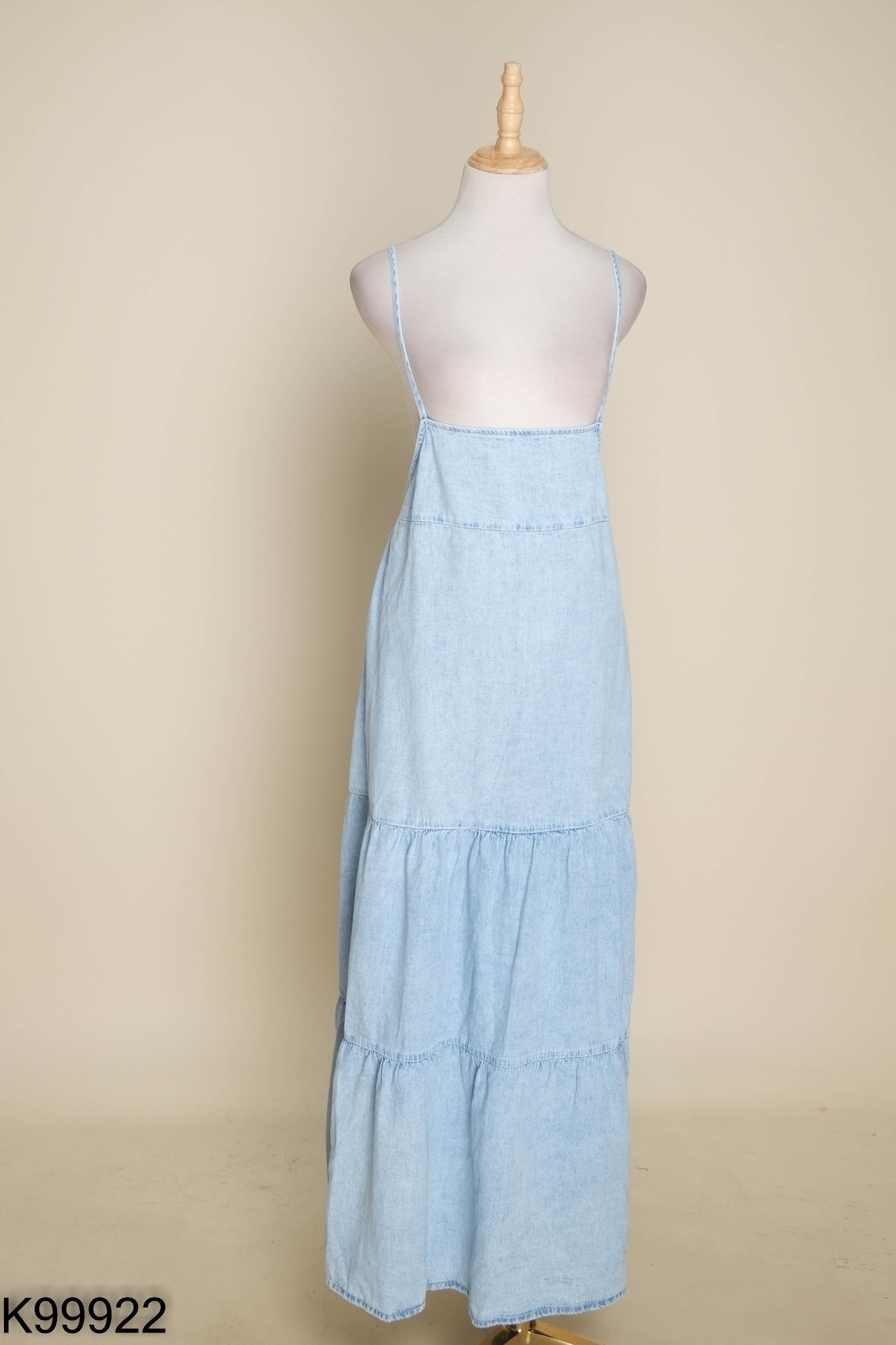 NEWTAG Yếm váy MANGO jean xanh