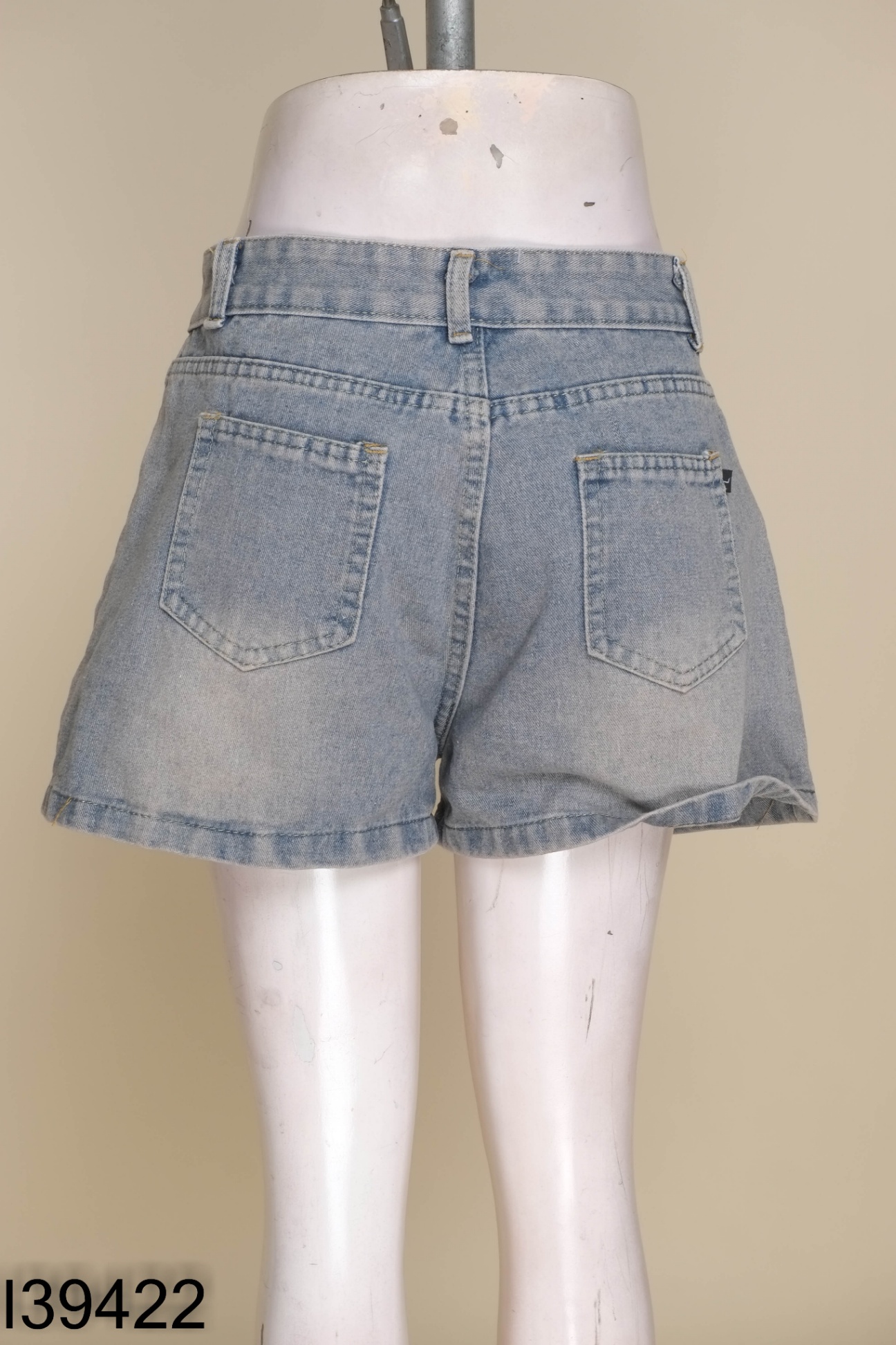 Quần short jean xanh