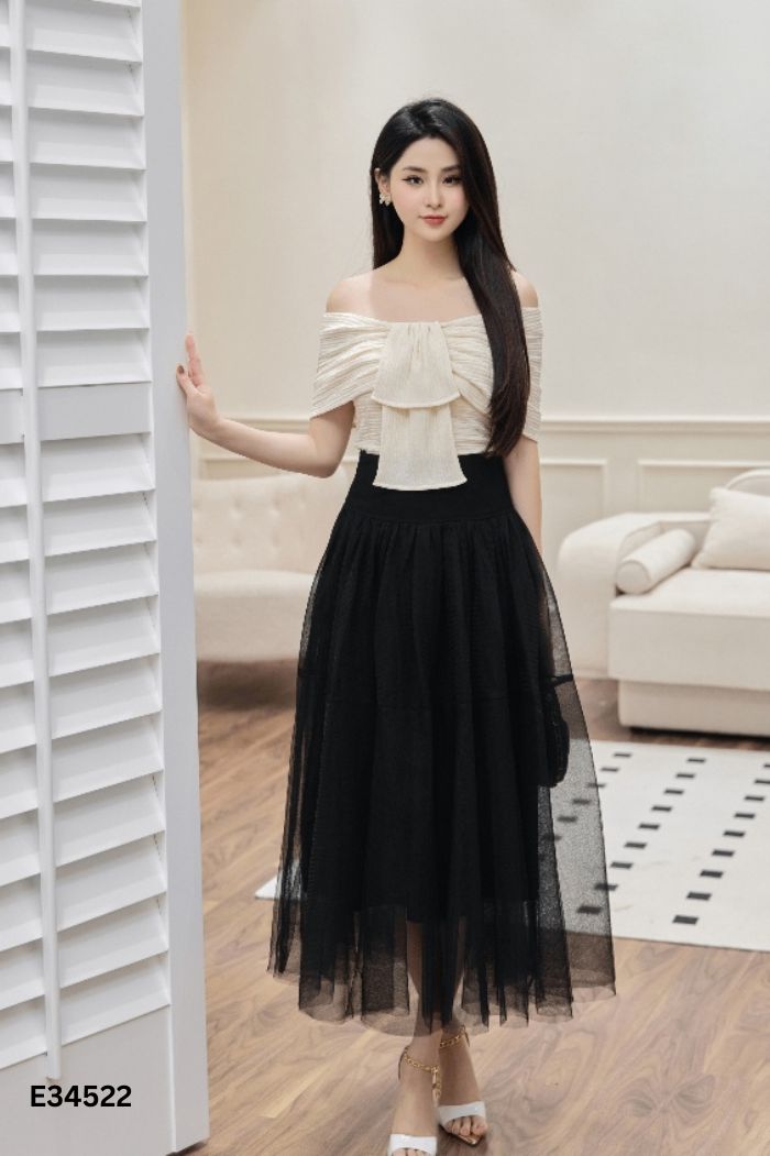 Áo be SOLEIL ROOM dúm vạt