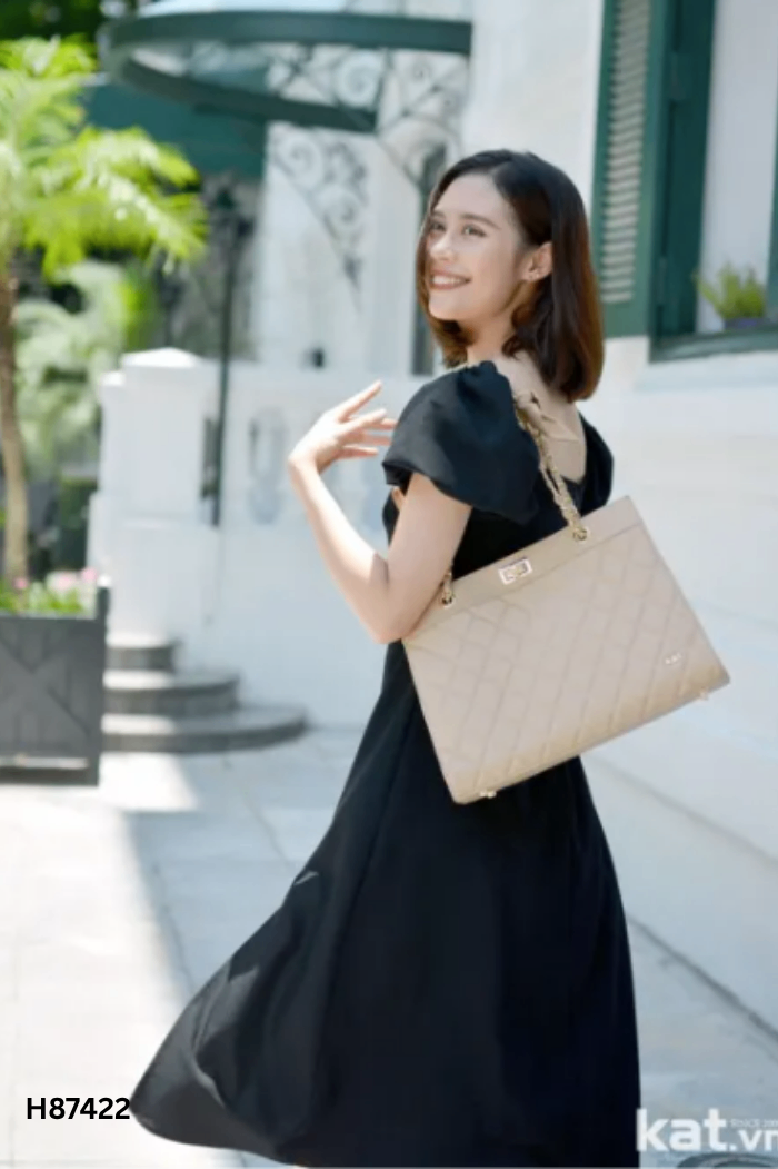 Túi KAT nâu be da thật (có bảo hành)