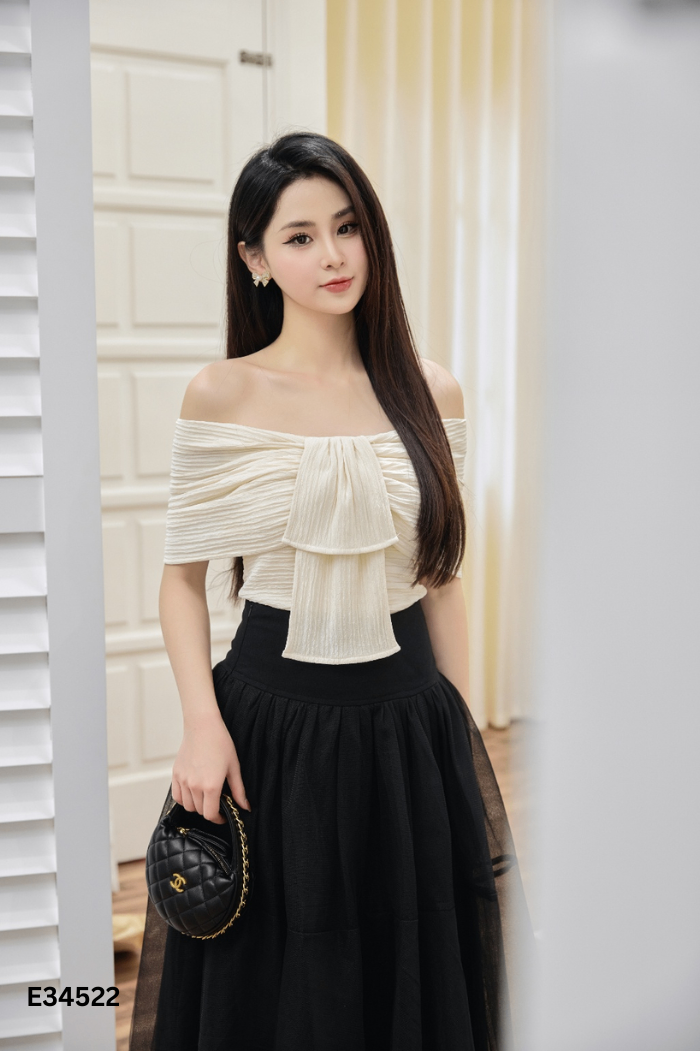 Áo be SOLEIL ROOM dúm vạt