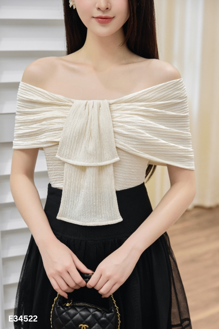 Áo be SOLEIL ROOM dúm vạt