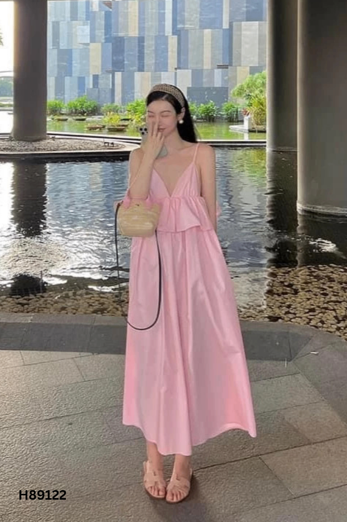 Váy MAISON SHEBYND hồng hai dây