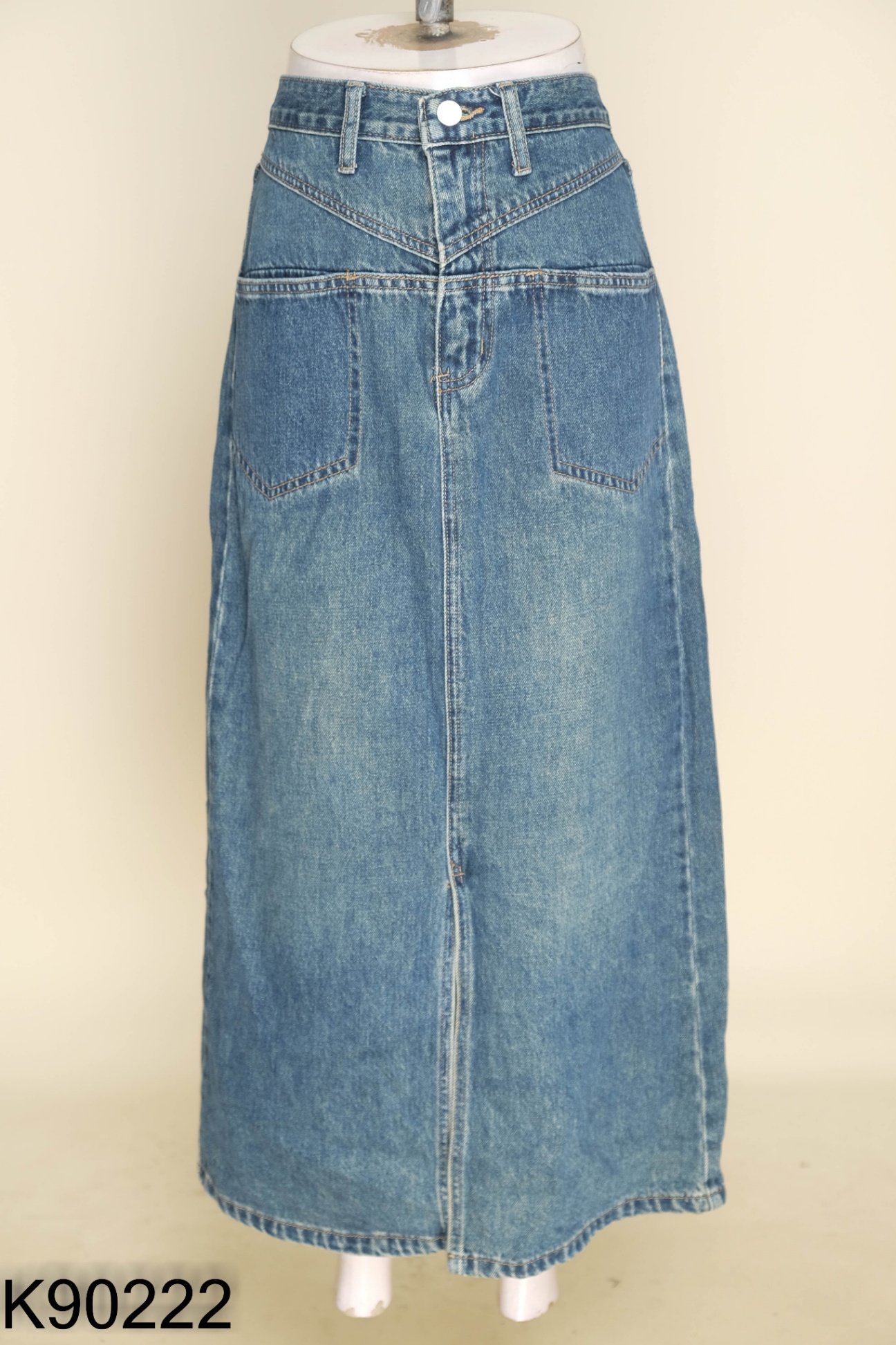 Chân váy jeans xanh