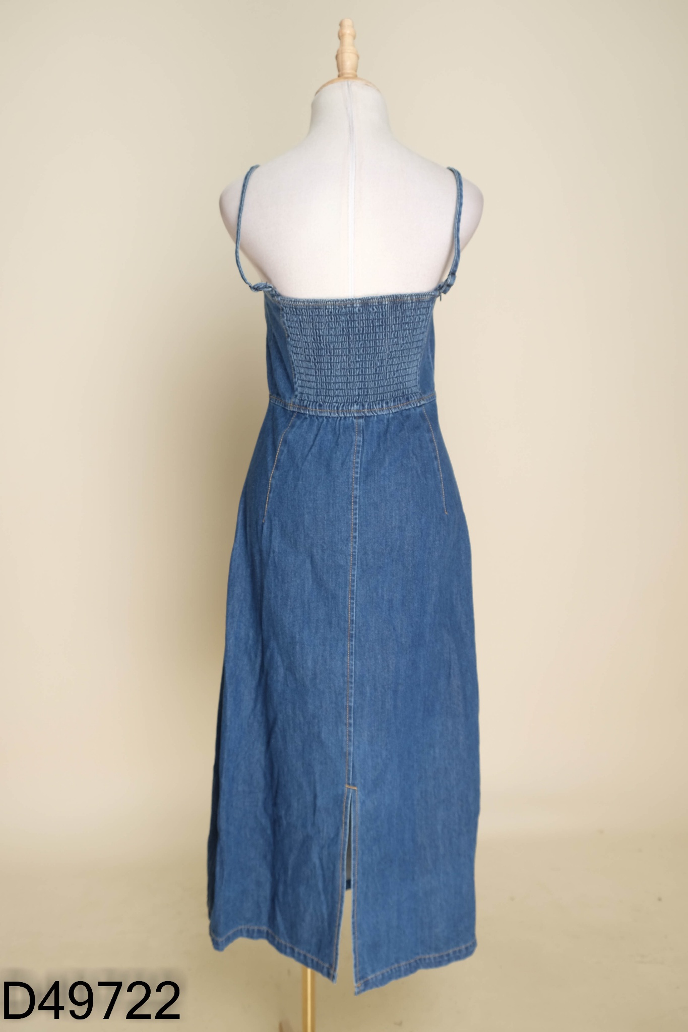 Váy hai dây jeans xanh
