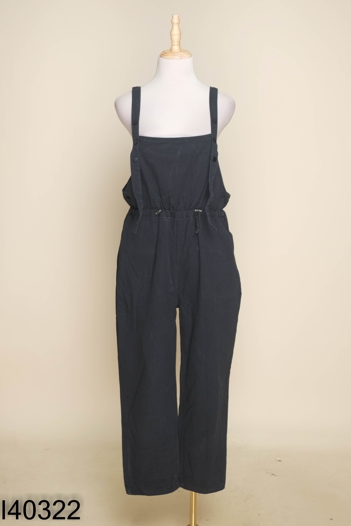Jumpsuits jeans đen trơn