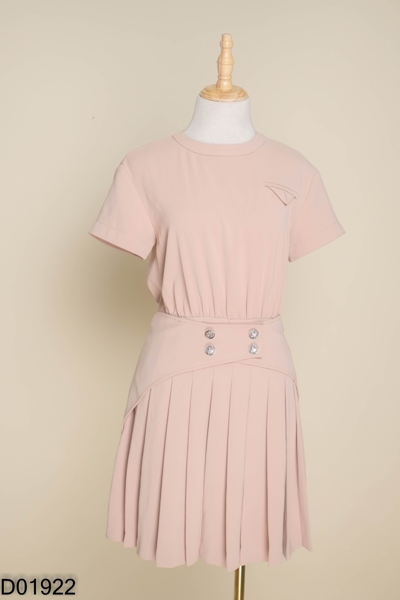 Váy be IVY MODA xếp ly phối cúc