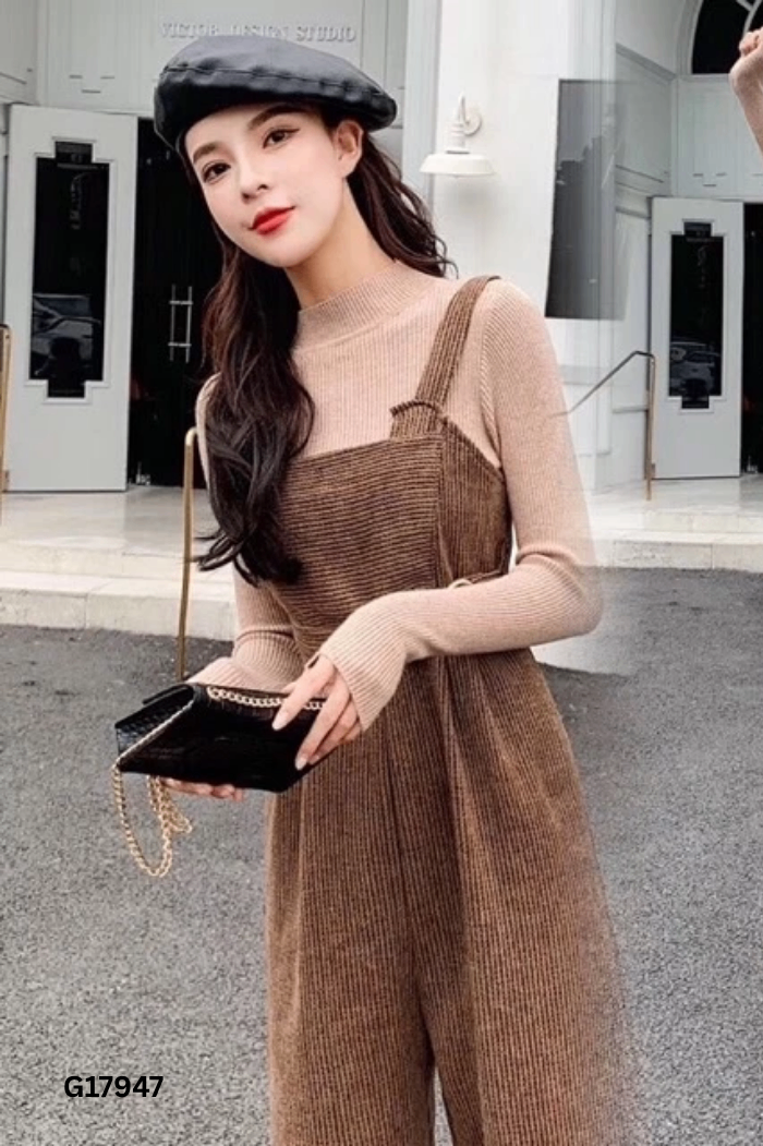 Jumpsuits nâu trơn