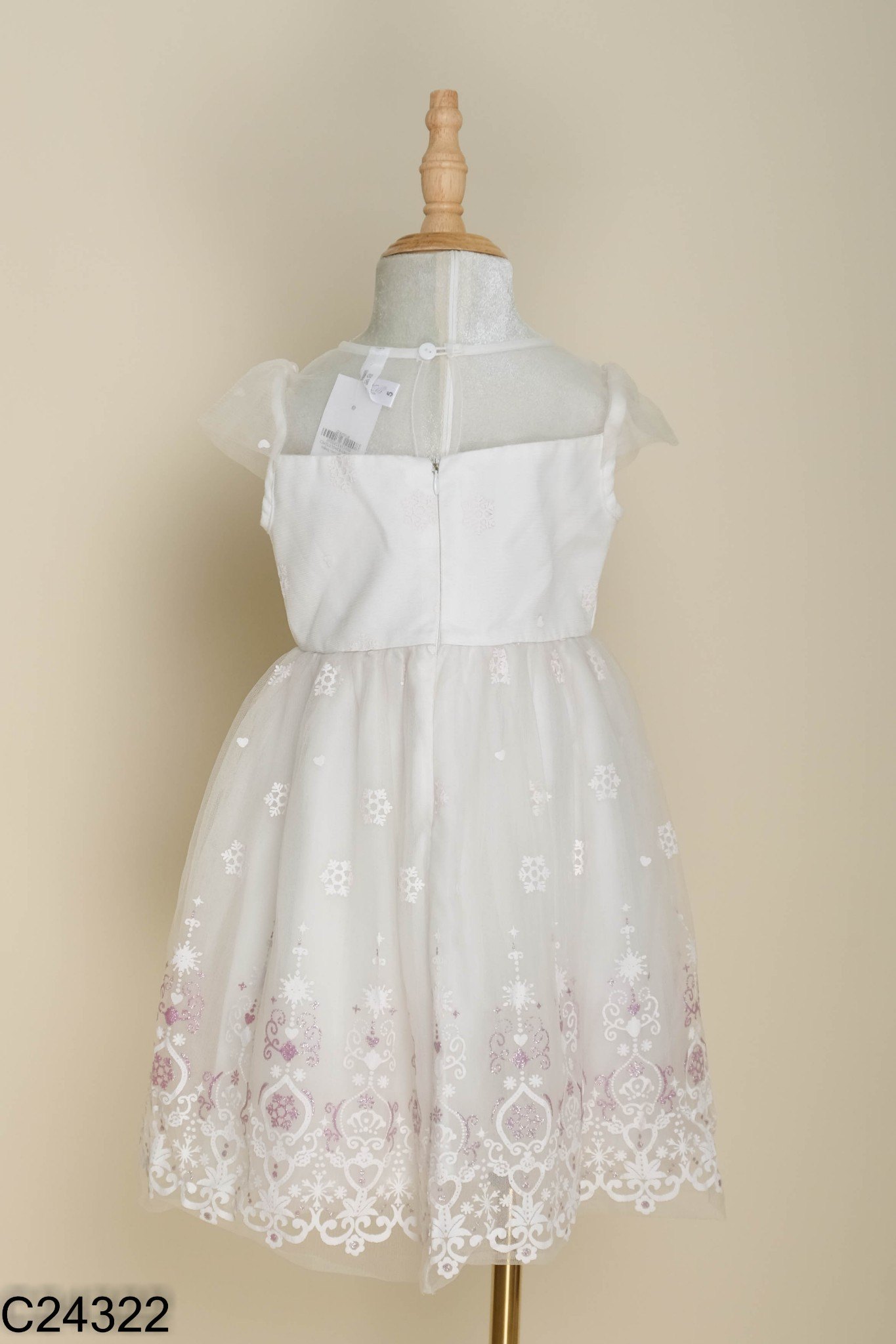 Váy KIDS trắng hình elsa