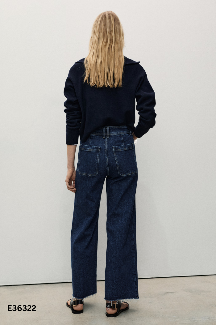Quần MANGO(cắt tag) jeans xanh đậm
