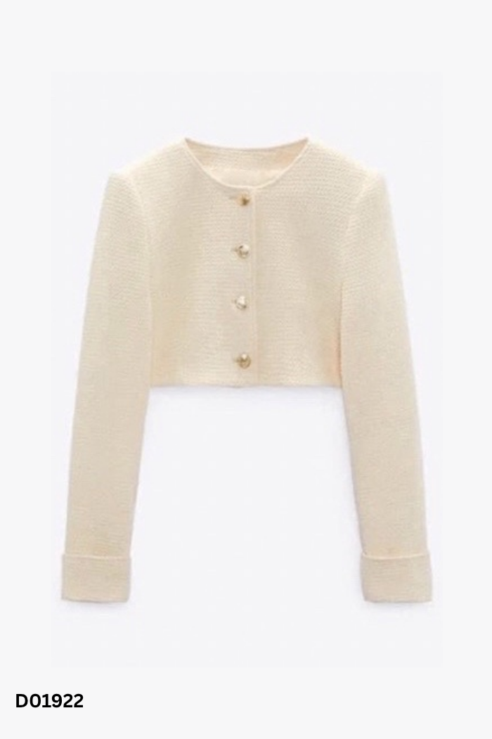 Áo dạ be ZARA cúc bạc (CẮT TAG)