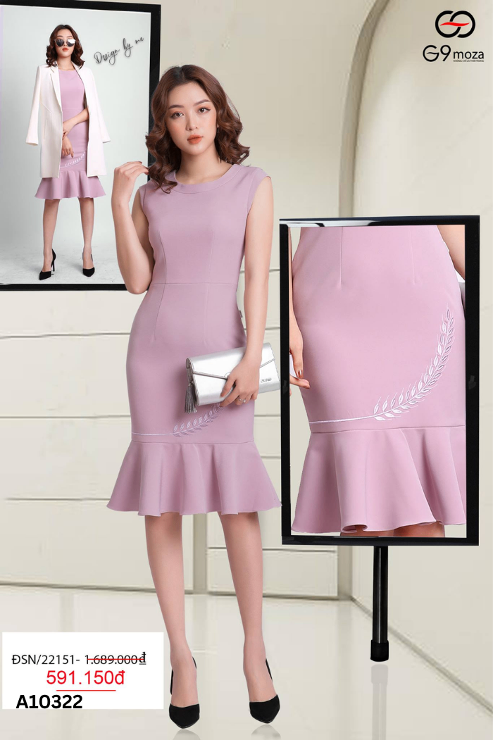 Váy G9MOZA hồng sát nách
