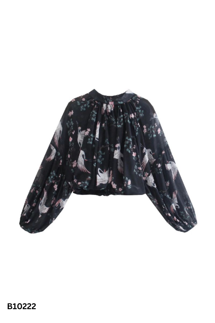 Áo ZARA đen croptop