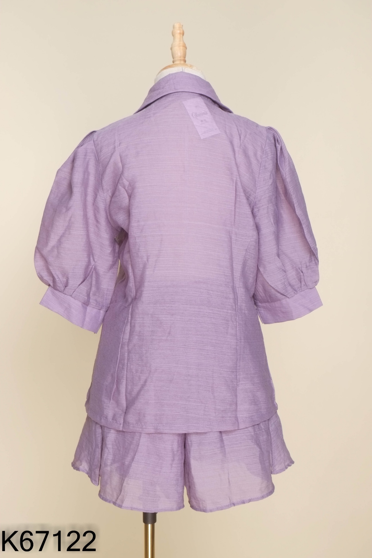 SET Áo chiffon tím phối cúc + quần shorts