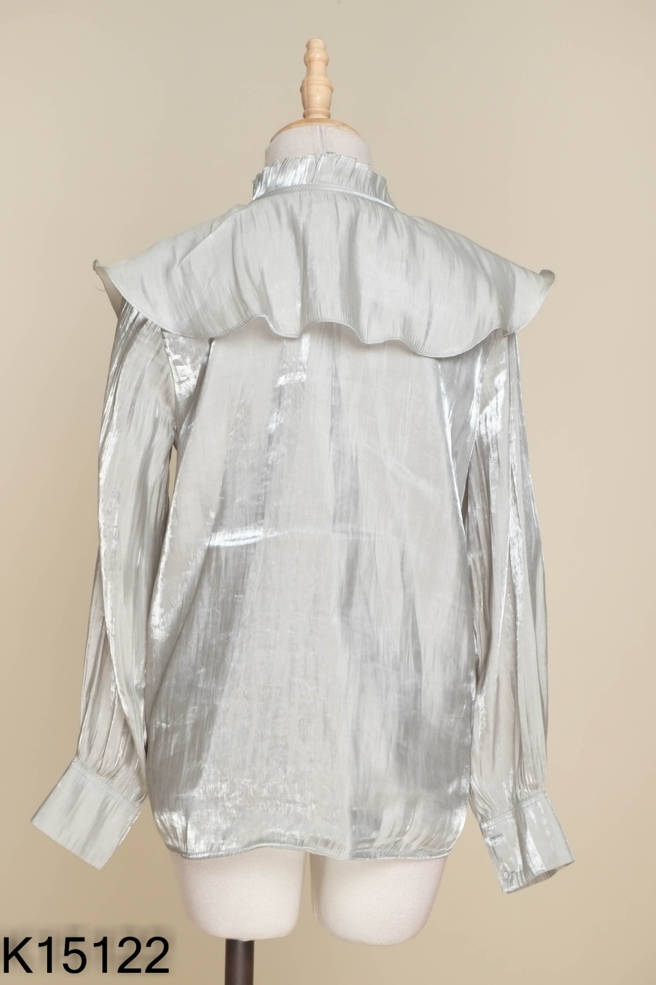 Áo organza xanh LAMIGO phối bèo
