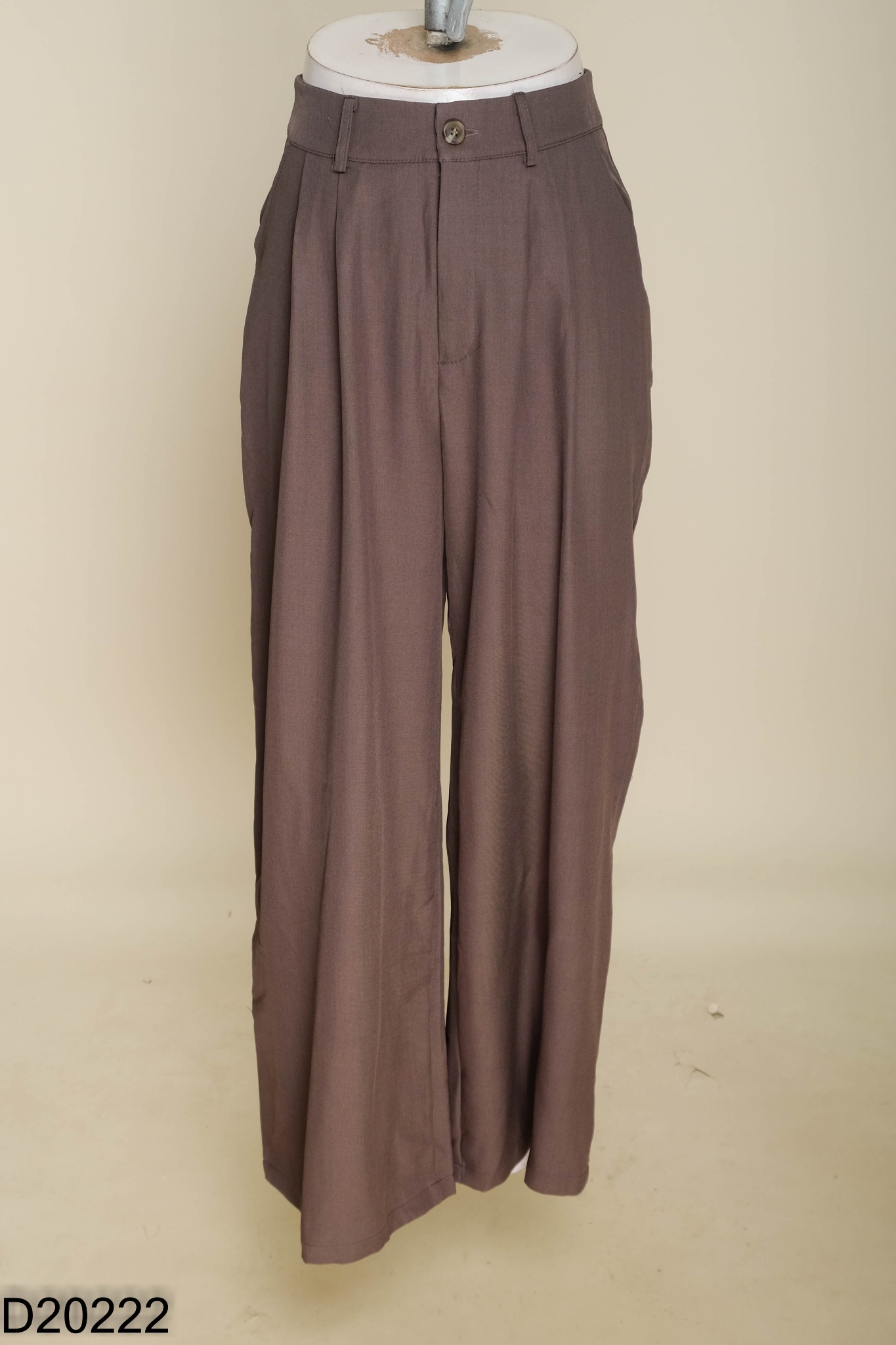 Quần culottes vải xám đậm