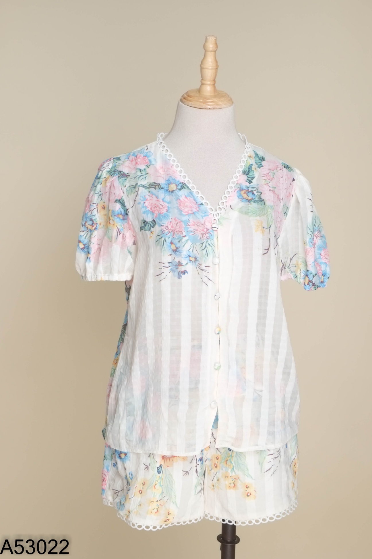 SET Áo voan be hoa hồng + quần short