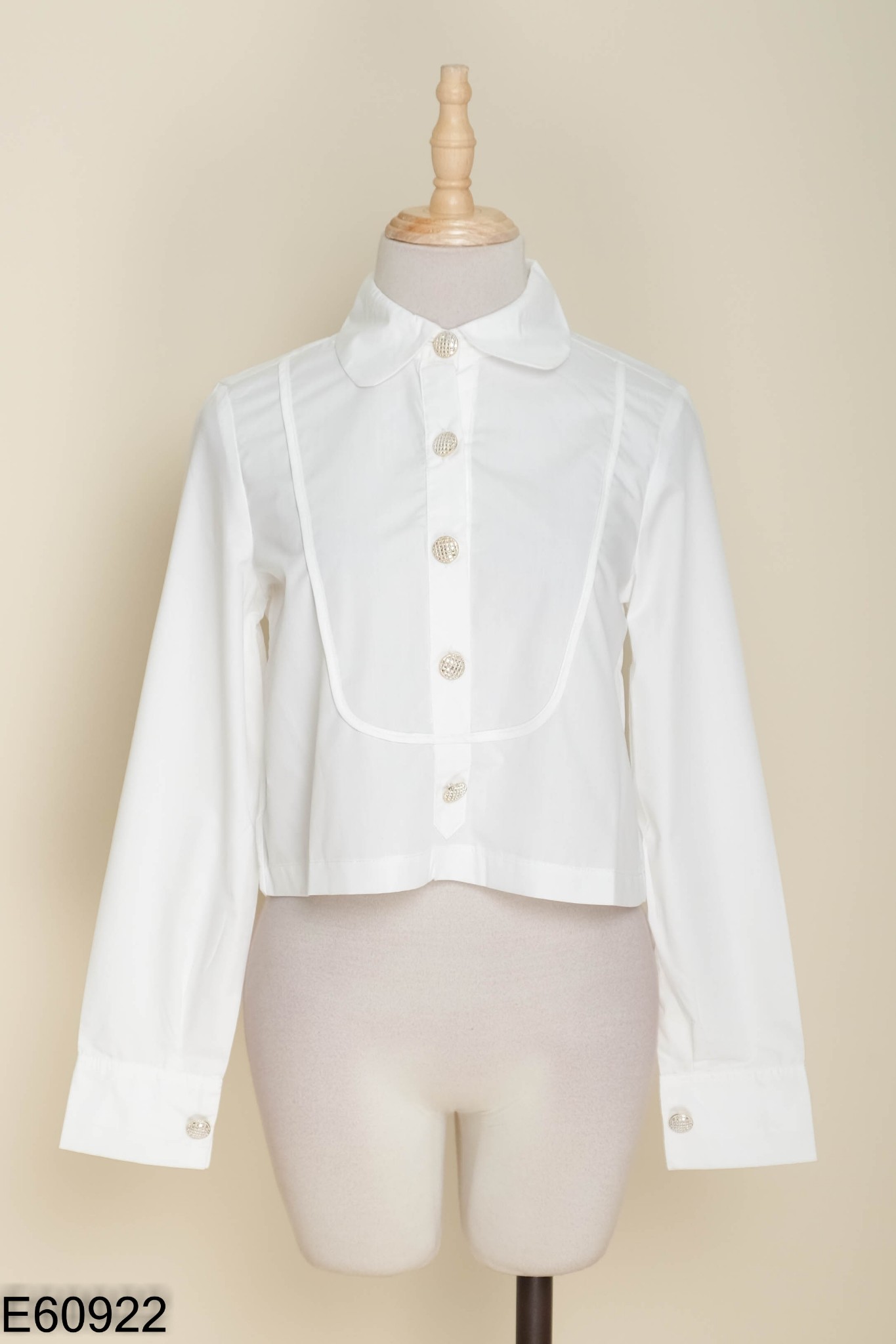 NEWTAG Áo sơ mi GU trắng croptop