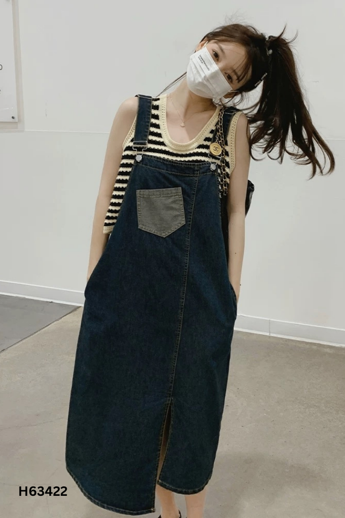 Váy yếm jeans xanh