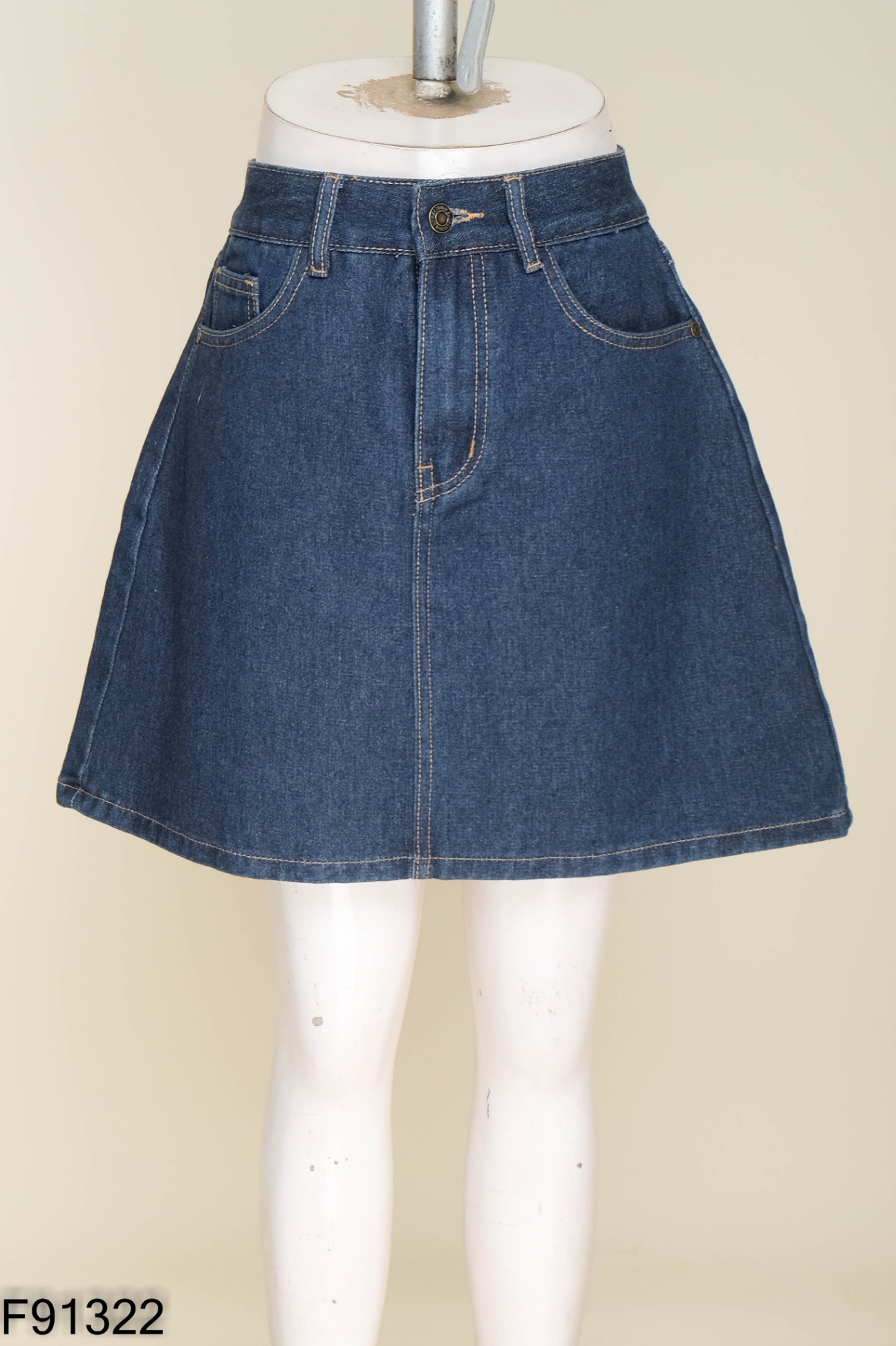 Chân váy GUMAC jeans xanh