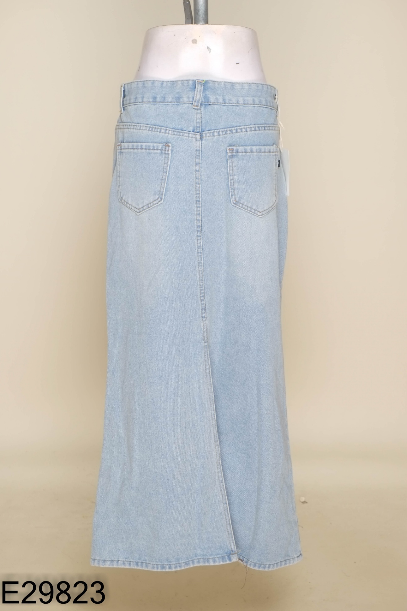 NEWTAG Chân váy jeans xanh nhạt
